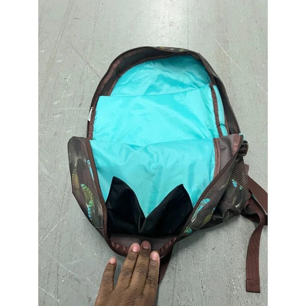 Dakine Garden Backpack Unisex Brown Feather Print Shoulder Strap Laptop‎ Sleeve